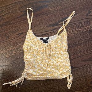 Forever 21 yellow floral tank